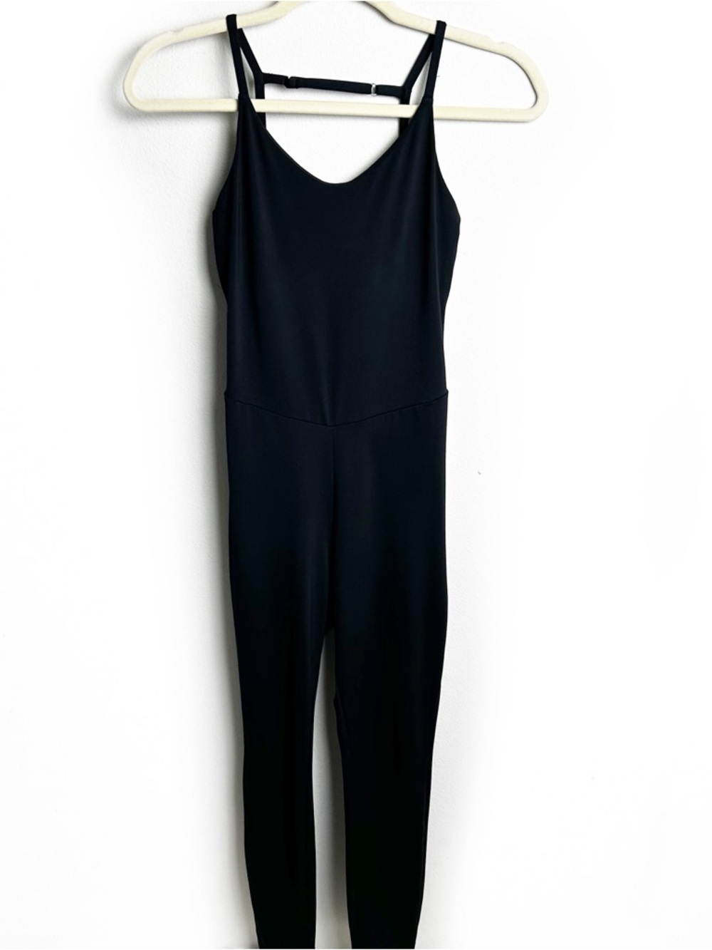 H&M Move black spaghetti strap jumpsuit unitard size: M